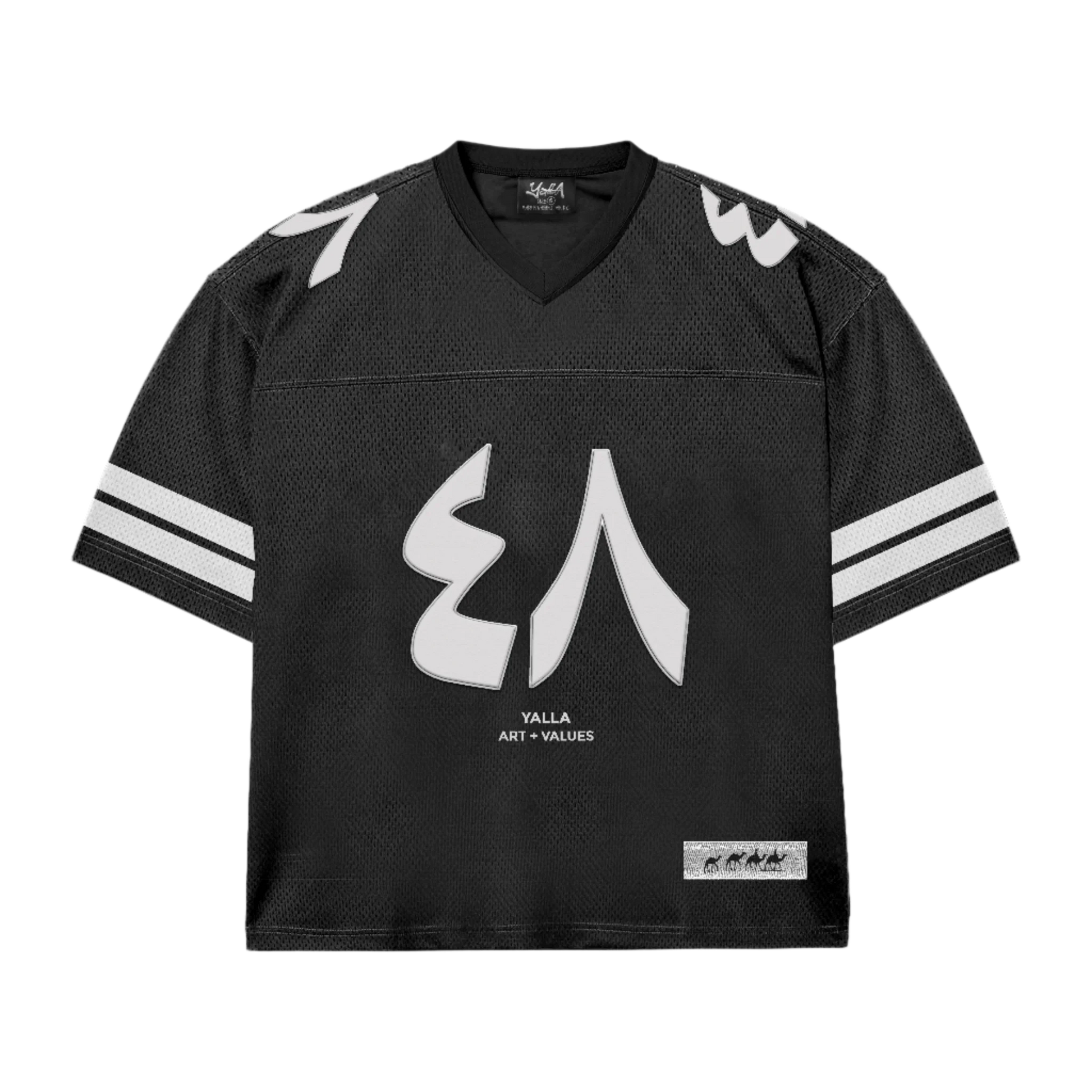 Bold FORTY EIGHT Black Jersey by Yalla Apparel, high GSM cotton for comfort and durability