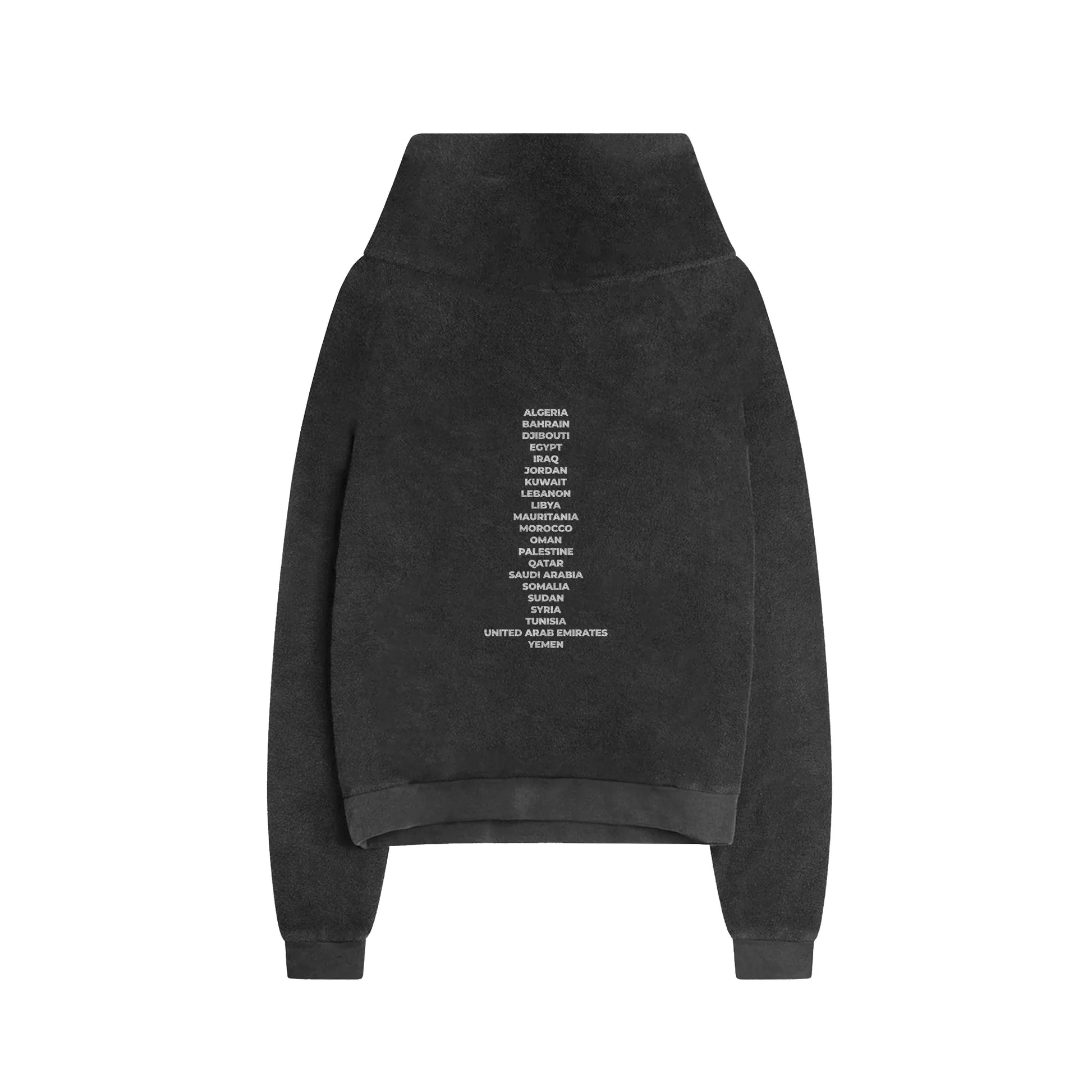 Stylish Timeless Arab Tracksuit featuring a minimalist logo and Arab solidarity design. The perfect Arab Clothing Piece.